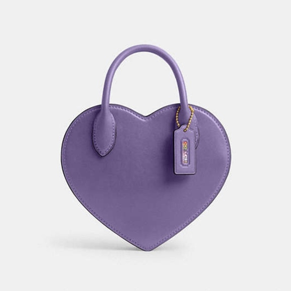 NWT Gorgeous COACH Light Purple Heart Bag CBF53 |Pride Collection 💜 🌈 - Picture 11 of 16